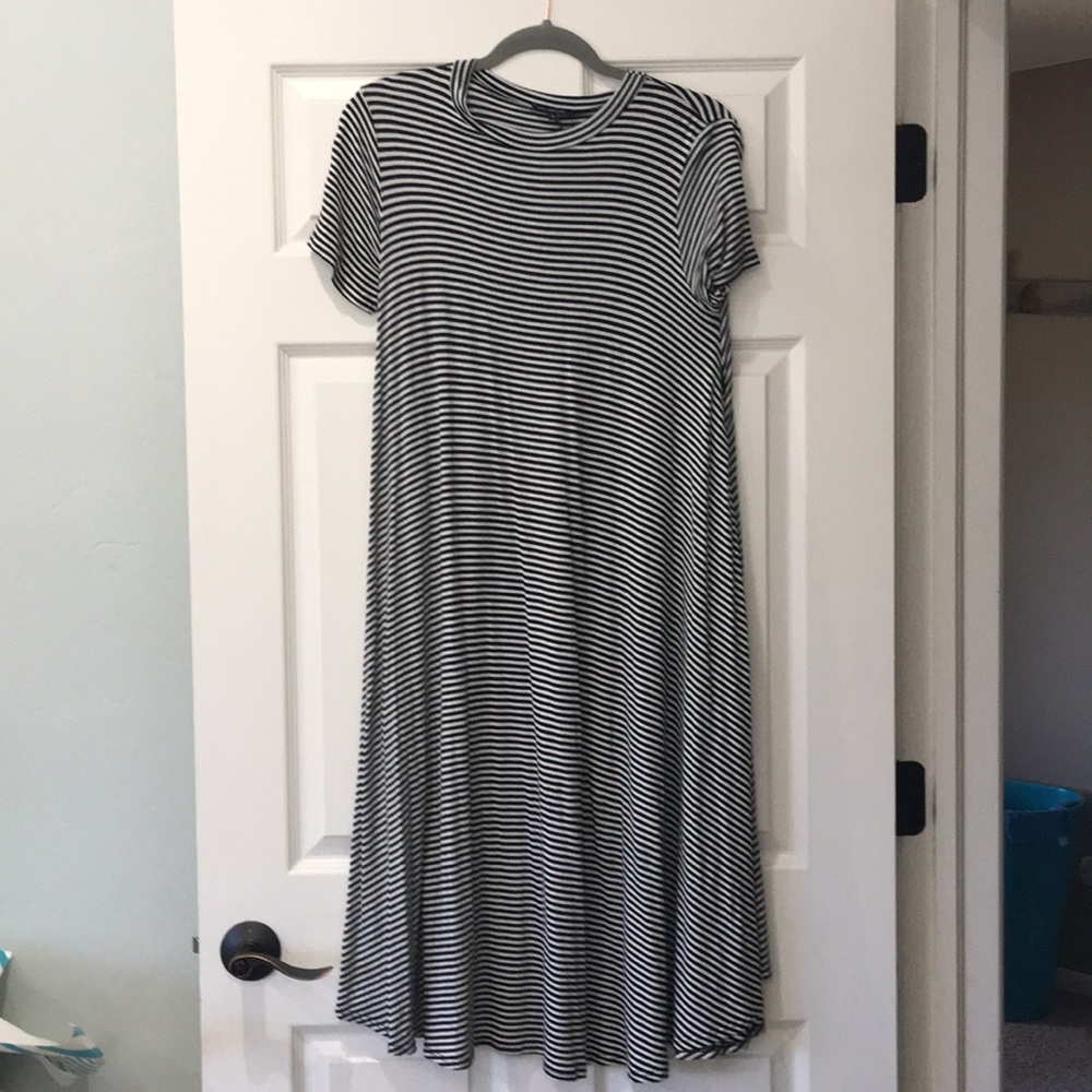 Roolee Mom Nursing Swing Dress stripe